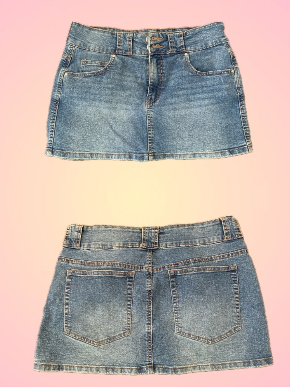 Denim mini skirt